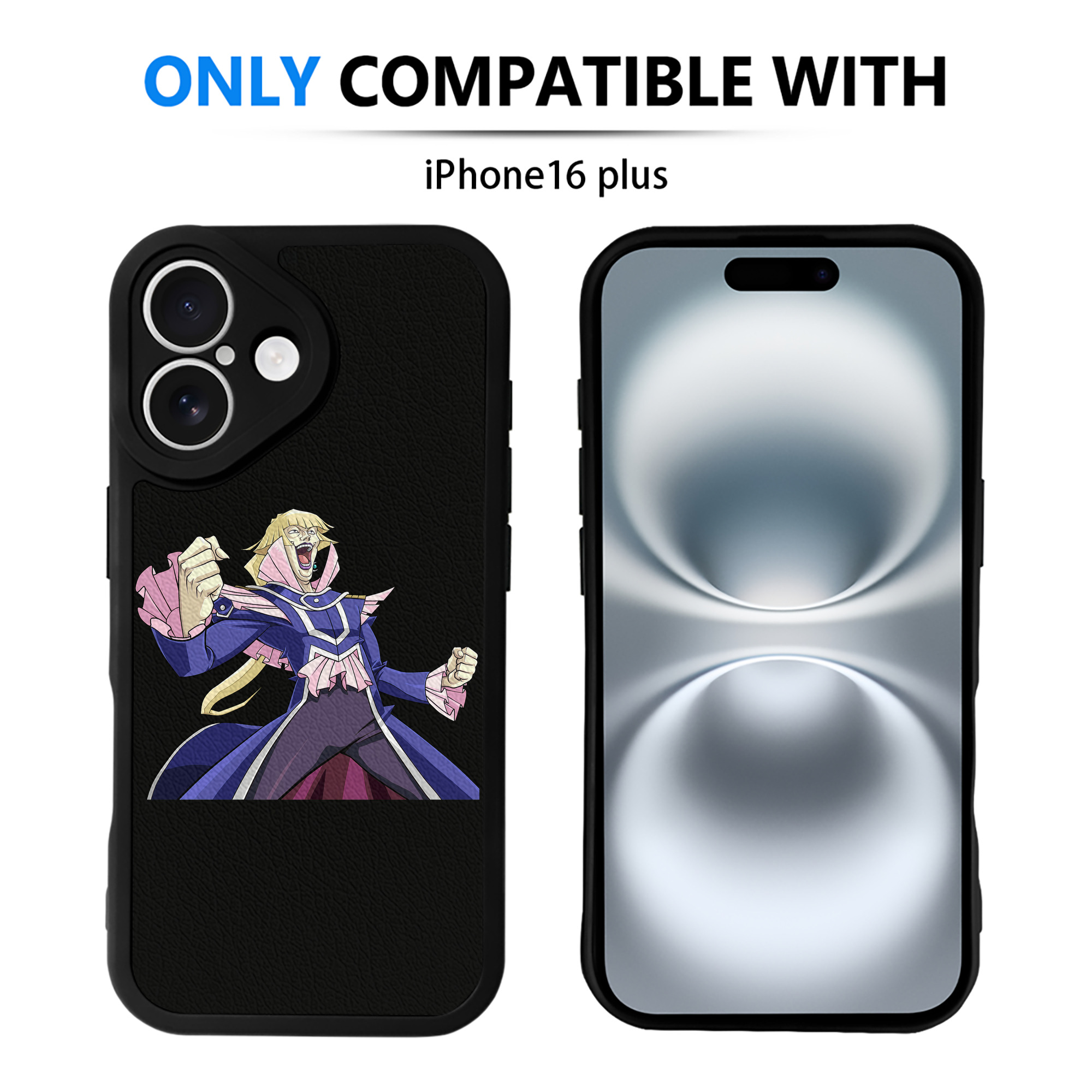 （画像用） 遊☆戯☆王 Yu-Gi-Oh! 【iPhone 16シリーズ対応】シリコンスマホケース（レザー調） 材質：シリコン